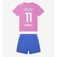 AC Milan Christian Pulisic #11 Tredje trøje Børn 2023-24 Kortærmet (+ Korte bukser)
